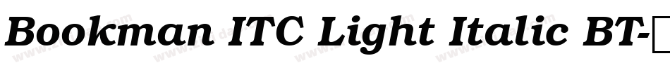 Bookman ITC Light Italic BT字体转换